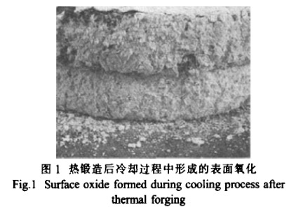 鍛造后冷卻過程中形成的表面氧化