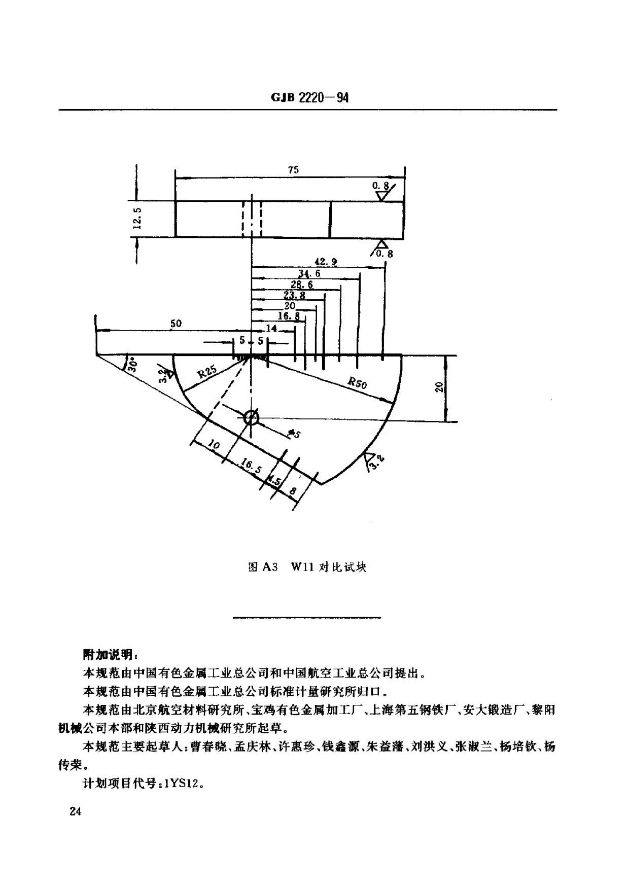 航空發(fā)動(dòng)機(jī)用鈦合金餅環(huán)坯規(guī)范國(guó)軍標(biāo) GJB2220-94